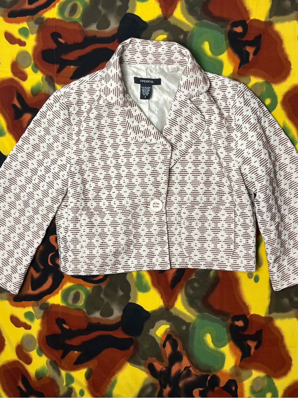 Arden B cropped jacket size small